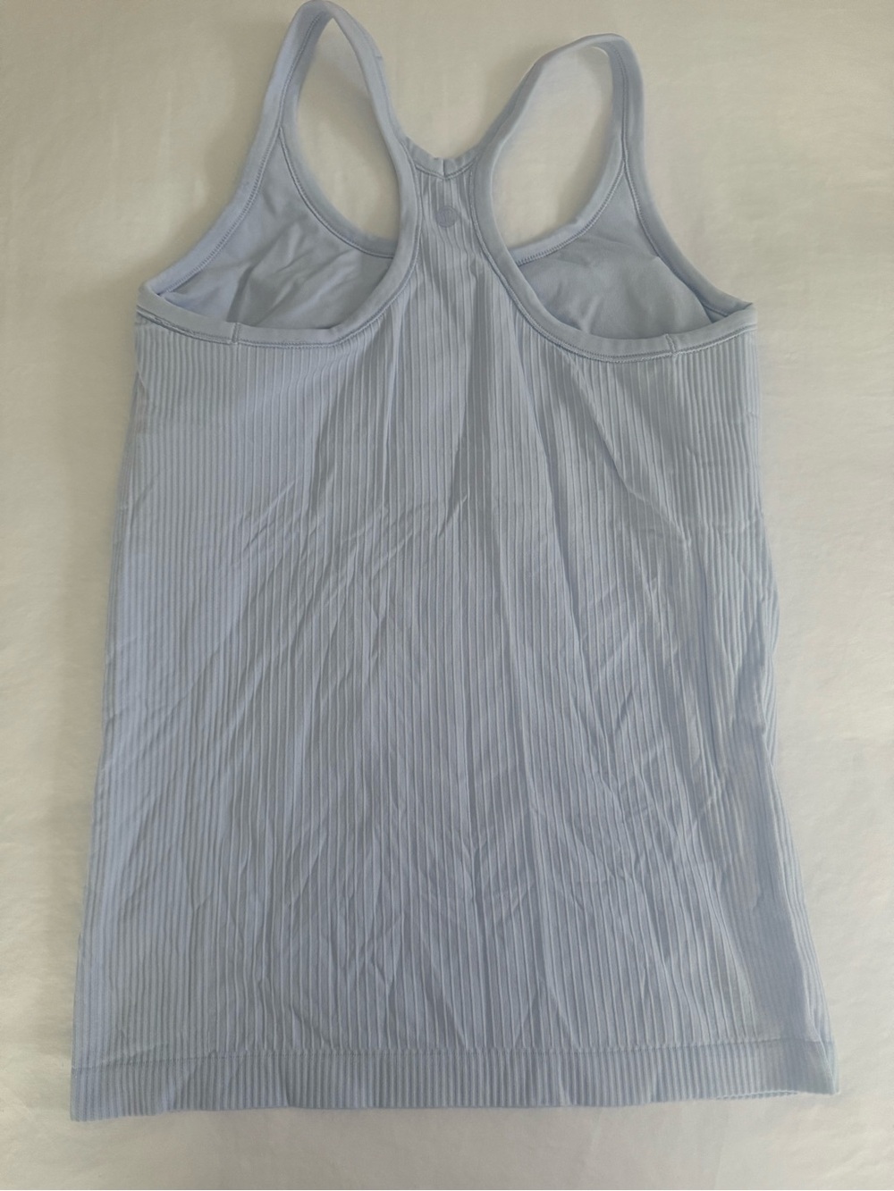 lululemon athletica ebb to street Pale Blue Ribbed Racerback Tank - Picture 2 of 4